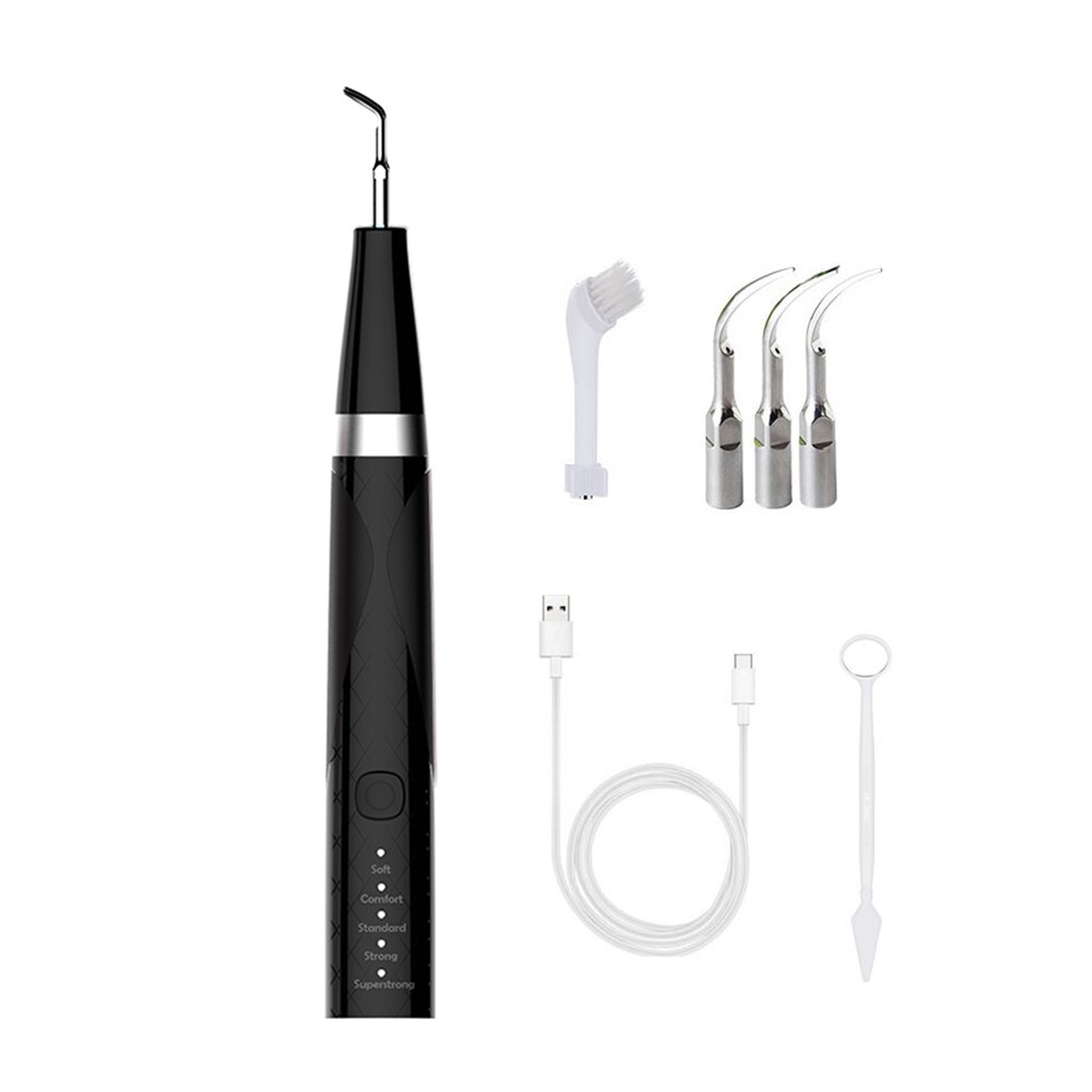 5 modus ultralyd dental skalaer vann tannrenser sonisk dental kalkulator fjerner dental skalering verktøy elektrisk bærbar scaler: Elfenben