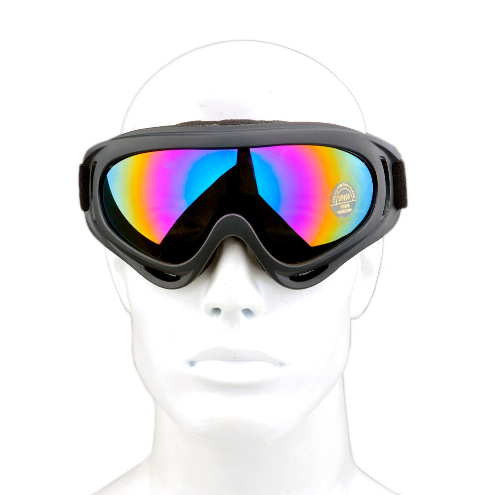 Lunettes De Sport Polarisées RAVS - Noir/Gris - Compatible Casque Ski, Moto, Kitesurf - Avec Sacoche Et Sangle