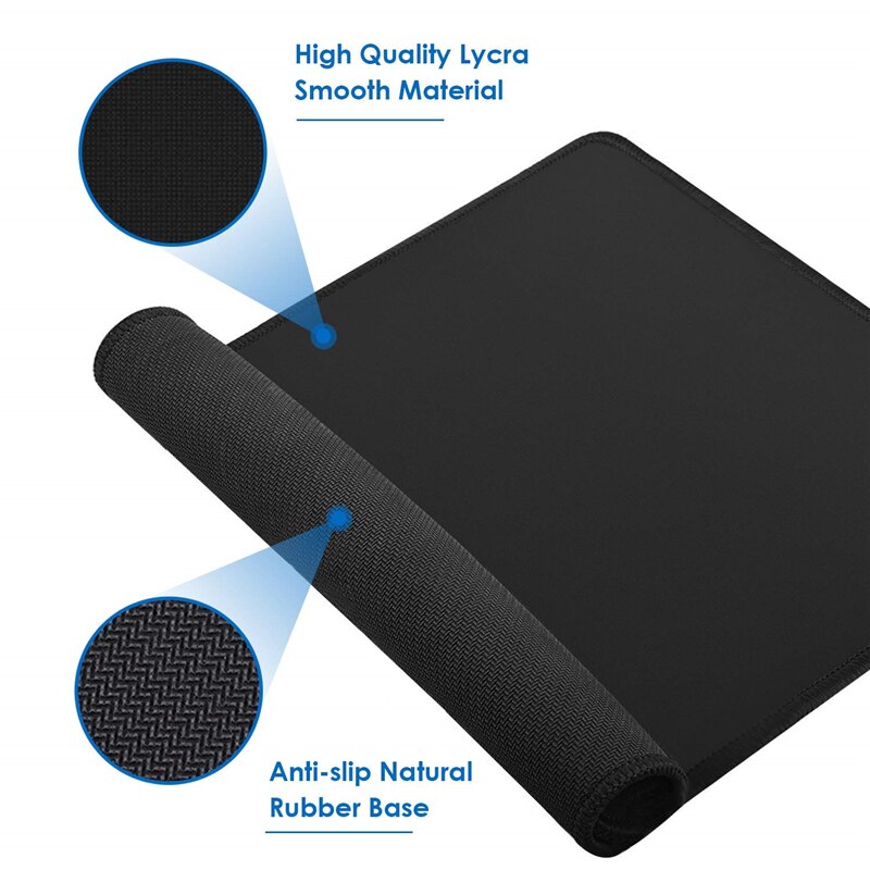Gaming Mouse Pad with Stitched Edge Premium-Textured Mouse Mat Non-Slip Rubber Base Mousepad for Laptop Computer PC