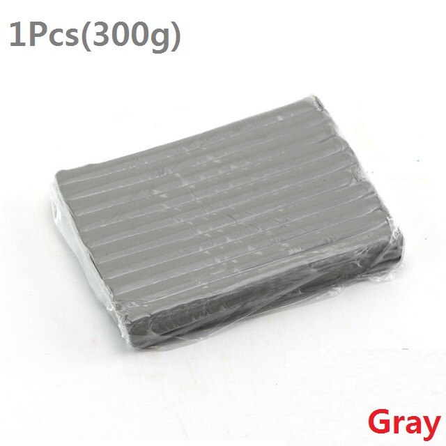 Plastilina de colores para niños, arcilla polimérica de textura suave hecha a mano para hornear, juguete educativo para niños de 12x9x300 cm, 1,6g, 1 unidad: Gray