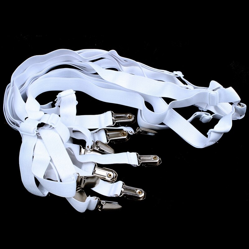 3X Bed Sheet Clips Grippers Fasteners 3 Way 6 Sides Sheet Suspenders Elastic Sheet Holders Mattress Clips Straps