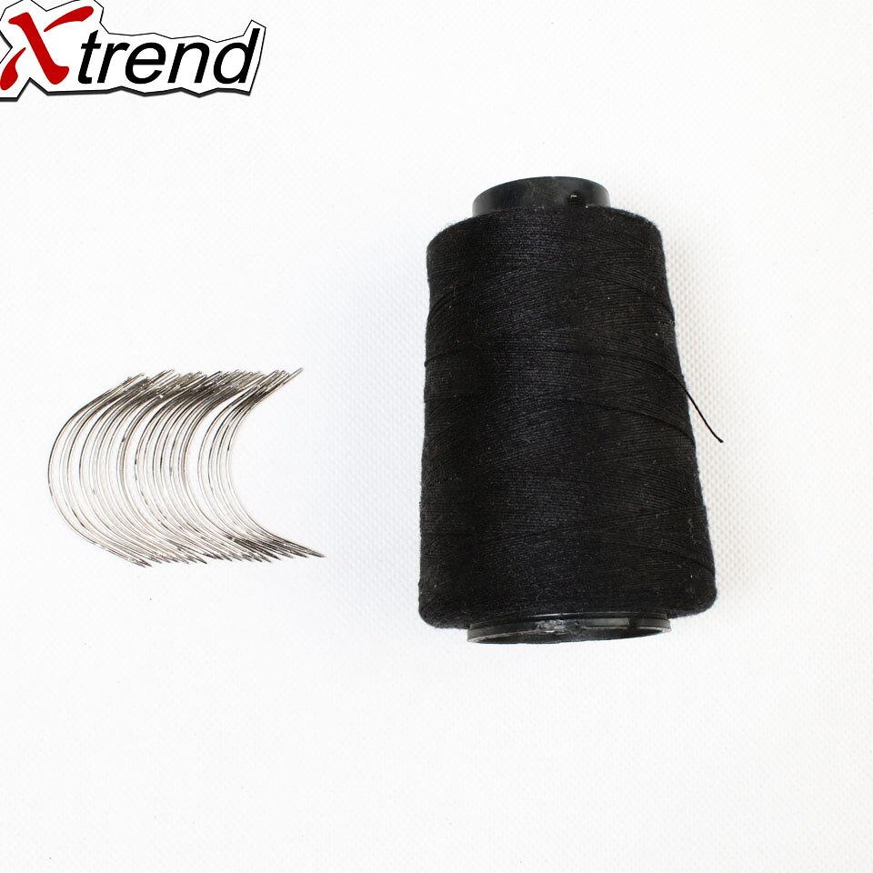 1set Hair Weaving Needles &amp; Thread Set (20pcs C Stainless Weaving Needle Needles +1 Spool Polyster Cotton Hair Weaving Thread)