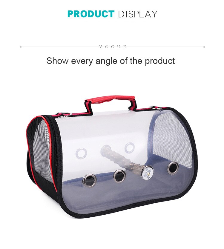 Portable Clear Bird Parrot Transport Cage Breathable Bird Carrier Travel Bag Small Pet Rabbit Guinea Pig Chinchilla Travel Cage