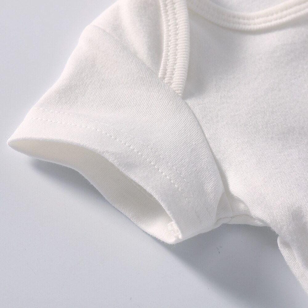 100 Dagen 0-3 Maanden Baby Baby Bodysuit Brief Baby Boy Meisje Kleding Sets Wit Katoenen Baby Zomer Kleding jumpsuit Outfits