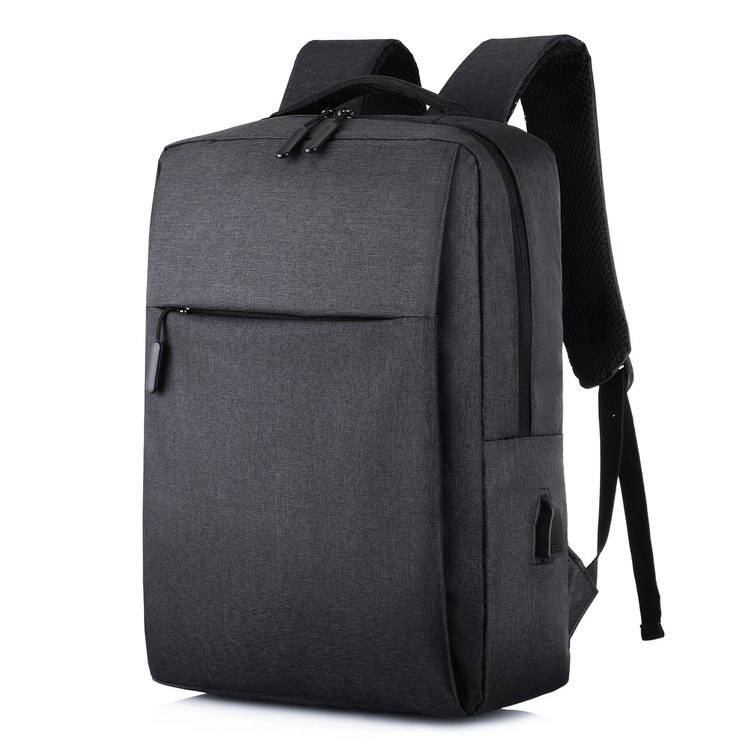 QQD16 zoll Männer USB Smart Rucksack für Teenager Schule Tasche Rucksack Anti Theft Männer Laptop Reise Daypacks Männlichen Rucksack Mochila: black