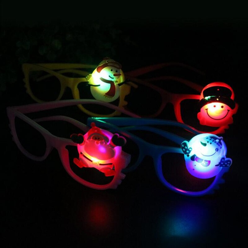 Led Led Knippert Kerst Glazen Gloeiende Kerstman Cartoon Light Up Speelgoed Glow Party Decoratie Verjaardag Bruiloft Decoratie