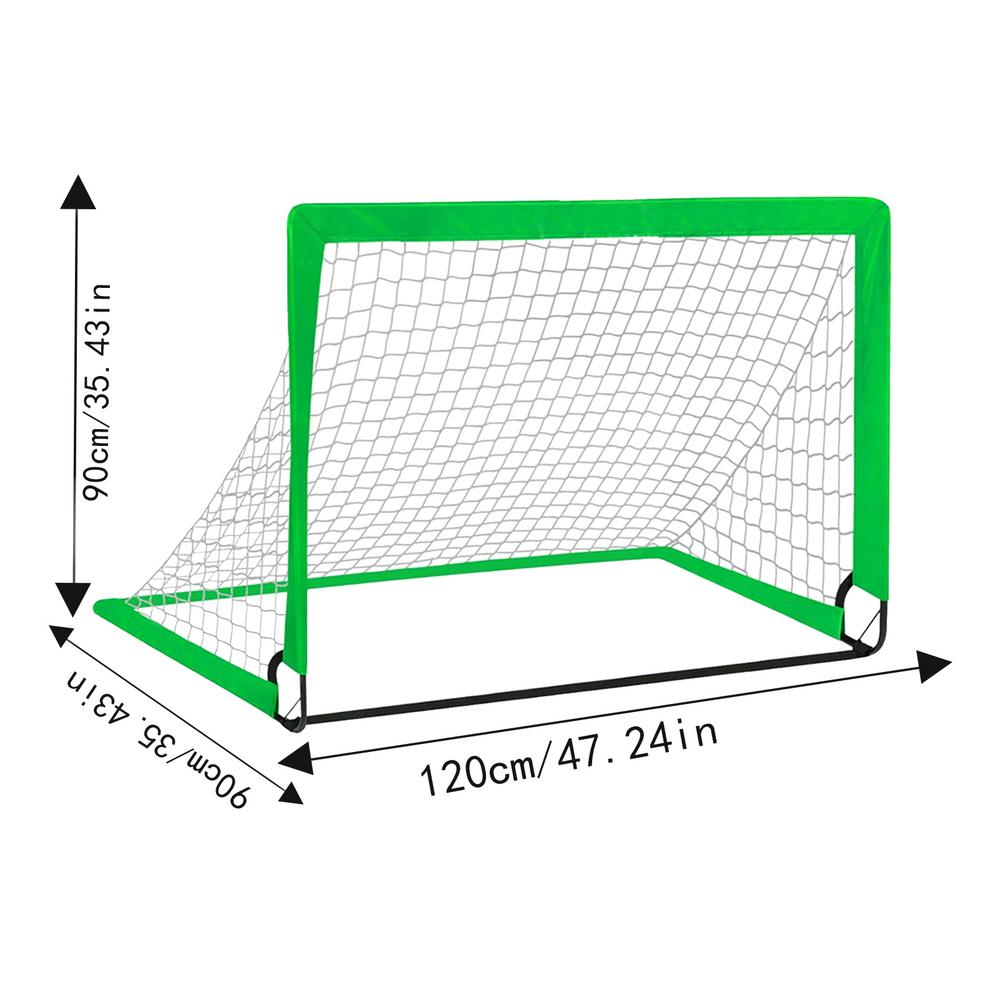 Portería de fútbol pequeña para niños, Red de portería de fútbol portátil para niños, Red de objetivo de fútbol para patio trasero, interior y exterior: Verde