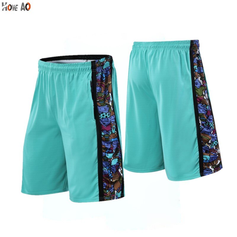 HOWE AO Men Summer Shorts Mens Streetwear Hip Hop Shorts Casual Polyester Colorful Sweat Shorts Big Size