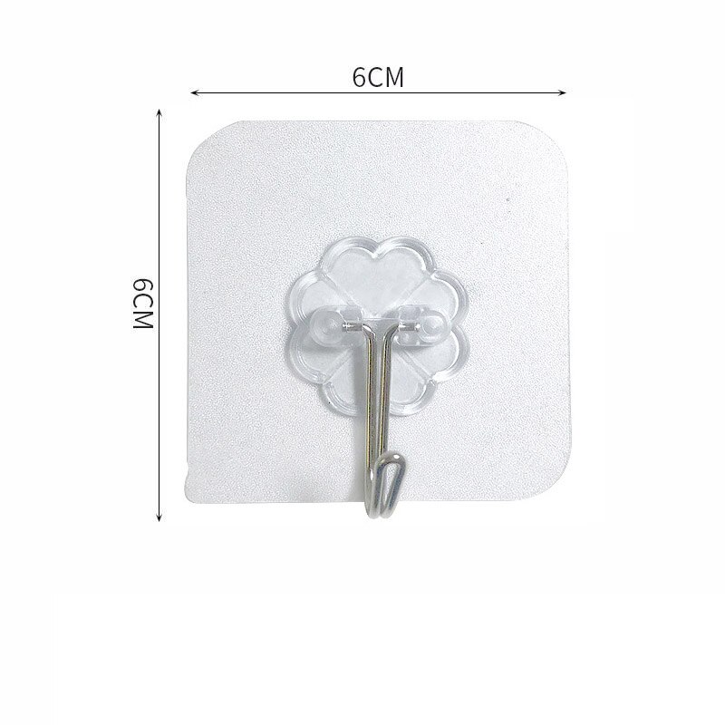 Screw Hook Hanger Transparent Wall Hook For Picture Self Adhesive Door Wall Hanger Hooks Wall Picture Hanger Wall Screw Sticker: 24pcs / D