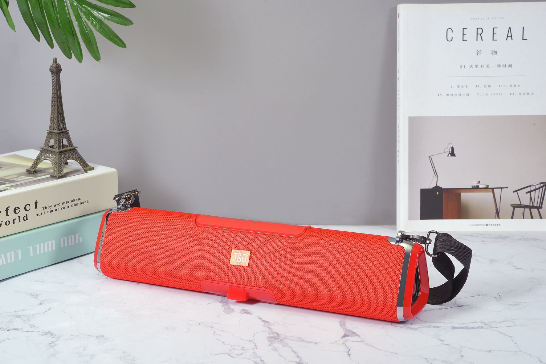 TG178 Draagbare Bt Speaker Geluid Kolom Music Center Solar Power Bank Speaker Waterdichte Home Theater Handsfree Fm Tf Aux Audio: Rood