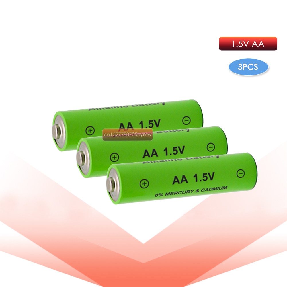 Brand AA rechargeable battery 3000mah 1.5V Alkaline Rechargeable batery for led light toy mp3: 3PCS