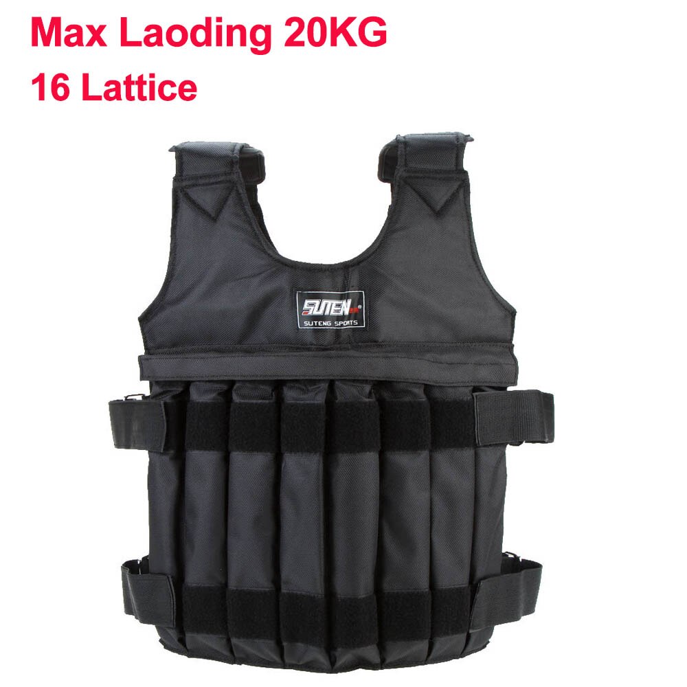 15 /20/50KG Loading Weighted Vest For Boxing Training Workout Fitness Equipment Adjustable Waistcoat Jacket Sand Clothing Vest: 20kg Max loading