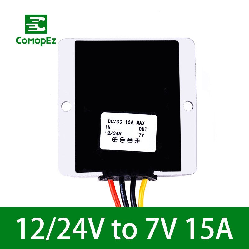 Dc dc-omvormer 12v-24v to 7v 8a 10a 12a 15a 20a stapsgewijze spanningsverminderaar omvormer voor zonnepaneel-energiesysteem waterpompen: 12v-24v to 7v 15a