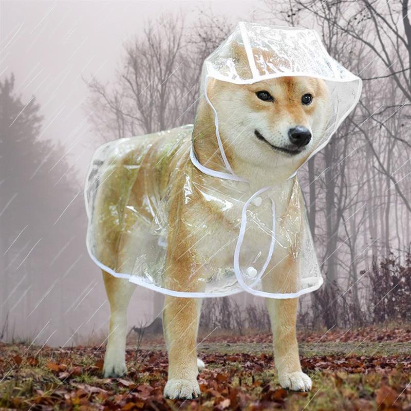Vanntett kjæledyr regnfrakk valp bamse stor hund regn ut klær gjennomsiktig regnfrakk pustende lett hund regn poncho