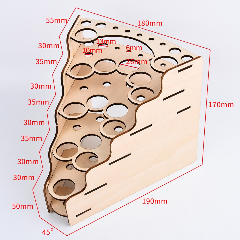 Holz DIY Farbe Tinte Flaschen Lagerung Rack Maler Zeigen Multiholes Stehen