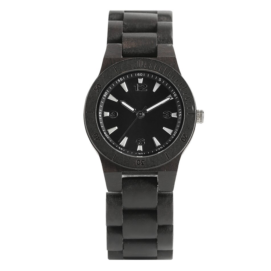 Redfire dame ure i fuld træ quartz naturligt træ kvinders afslappet armbåndsur armbånd lås kvinde ur