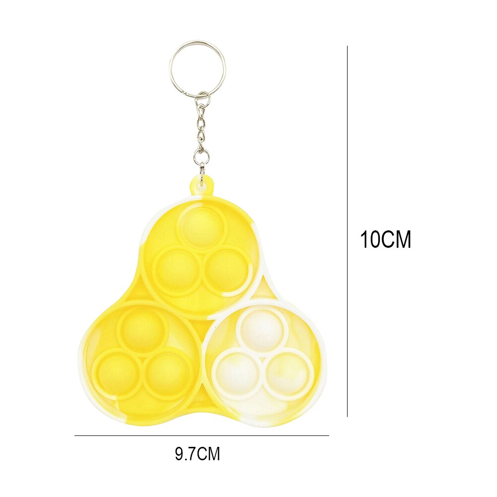 Push Bubble Fidget Sensory Toys Relief Stress Desktop Game Anti Stress Push Bubble Keychain Fidget Sensory Relaxing Toy