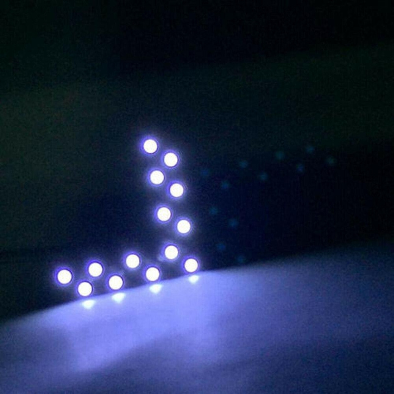 2 pièces/ensemble rétroviseur de voiture LED flèche panneau clignotant indicateur lumineux: WHITE
