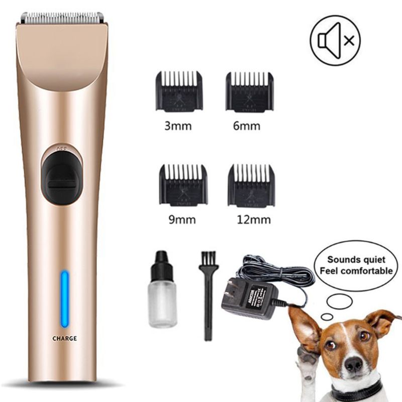 Dog Clippers Cordless Dog Grooming Clippers Kit Rechargeable Quiet Pet Hair Clip 72XF