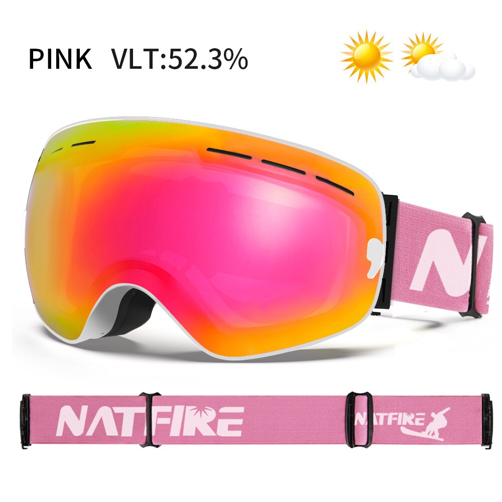 Natfire skidglasögon dubbla lager imfria  uv400 snowboard snöglasögon snöskoterglasögon glasögon utomhussport skidåkning glasögon