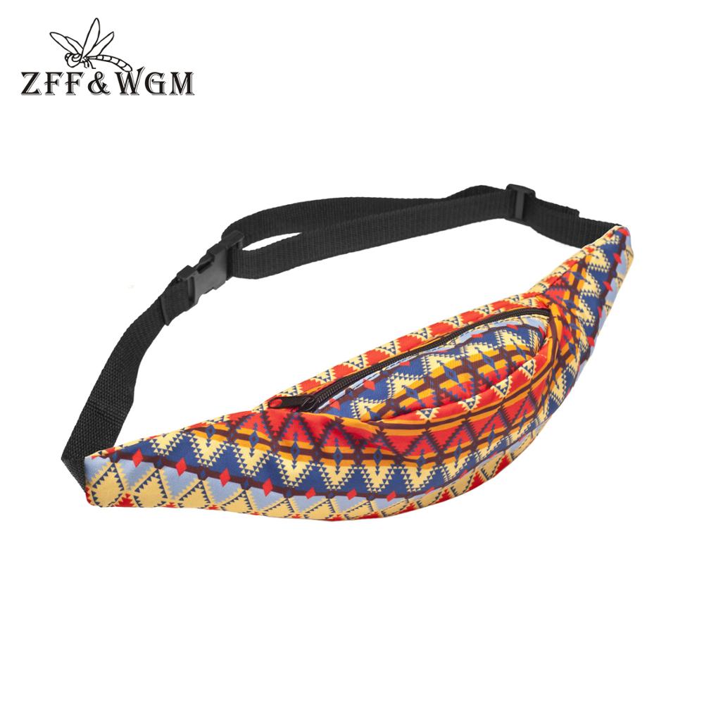 ZFF&WGm 3D Print Waist Bag Women Hip-Hop Fanny Pack For Men Plaid Banana Bag Women: Default Title