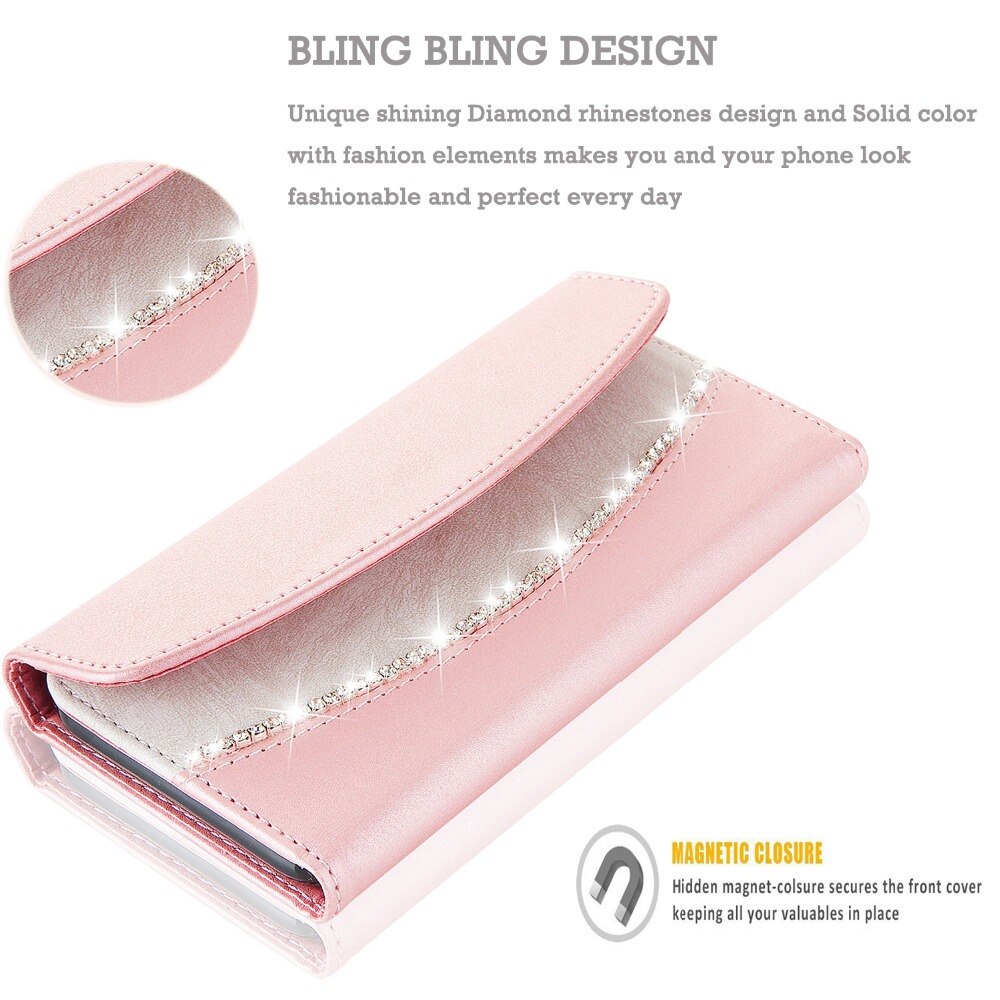 Luxury Wallet Leather Case For Huawei P20 P30 Pro P8 Lite P9 P10 Diamond Phone Bag Bumper Cover For Huawei Mate 20 10 Capa