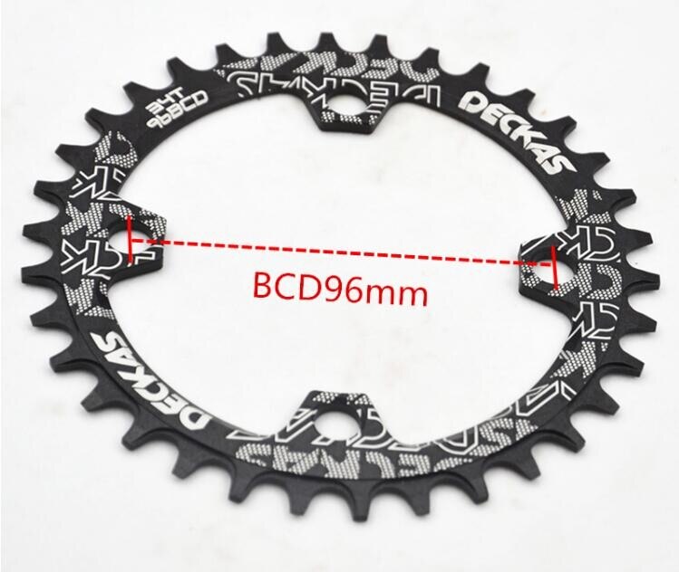 Deckas-plato ovalado 96 BCD, 32/34/36/38T para Shimano M7000/8000, cadena y rueda de bicicleta de montaña estrecha y ancha