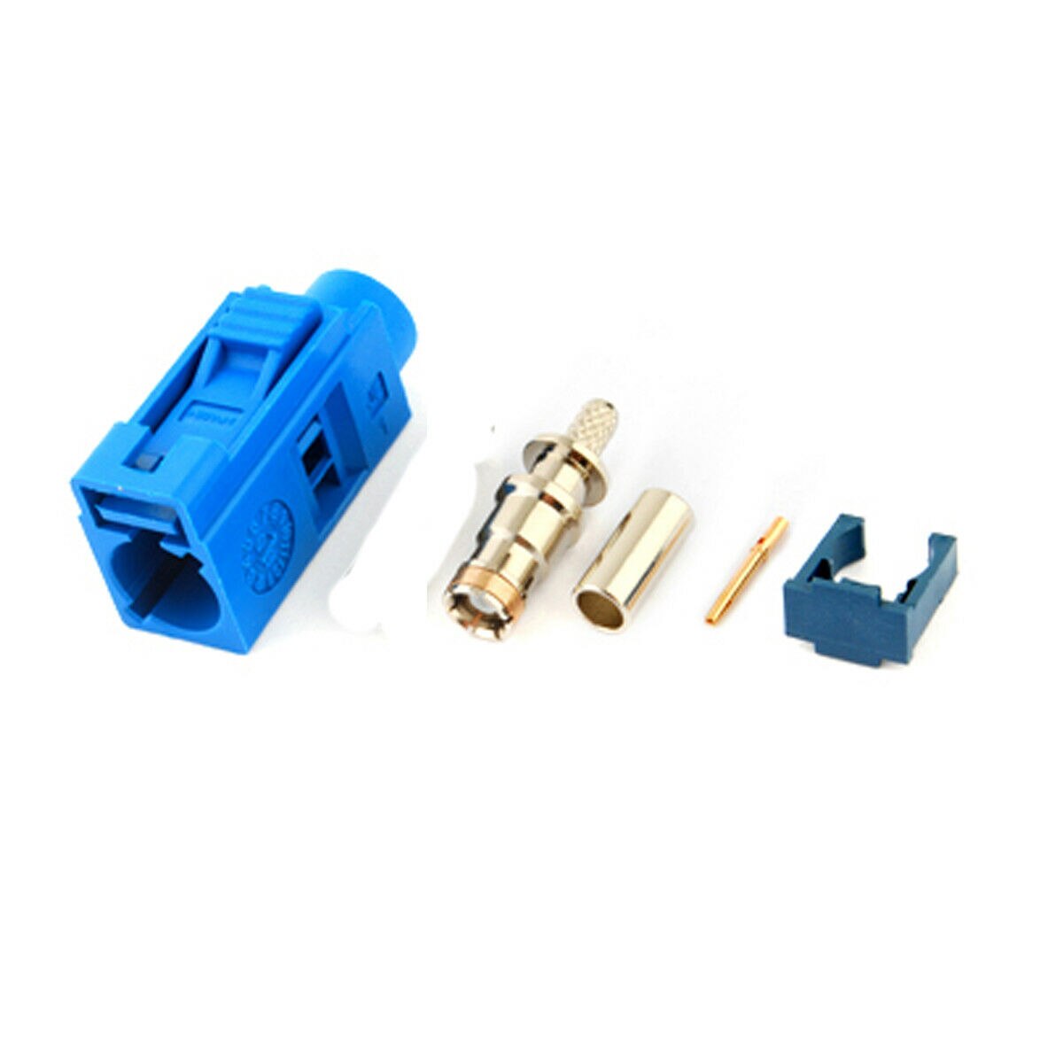 YiNiTone-conector hembra de crimpado Fakra C, conector hembra para Cable RG316 para antena GPS, telemática y navegación, azul/5005