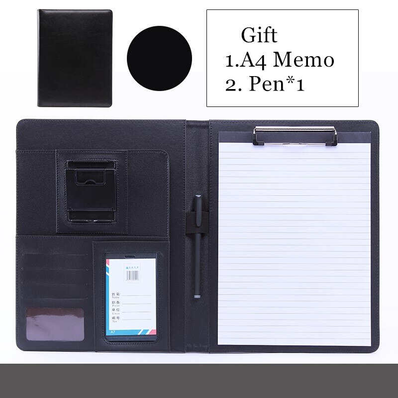 A4 Phone Holder Bags Document Business Folder Manager Conference Calculator File Organizer Layout School Office Stationery: A BLACK