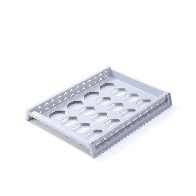 Stackable Plastic Drawer Clothes Closet Cabinet Home Storage Board Organiser: Gray / 32X24X4cm