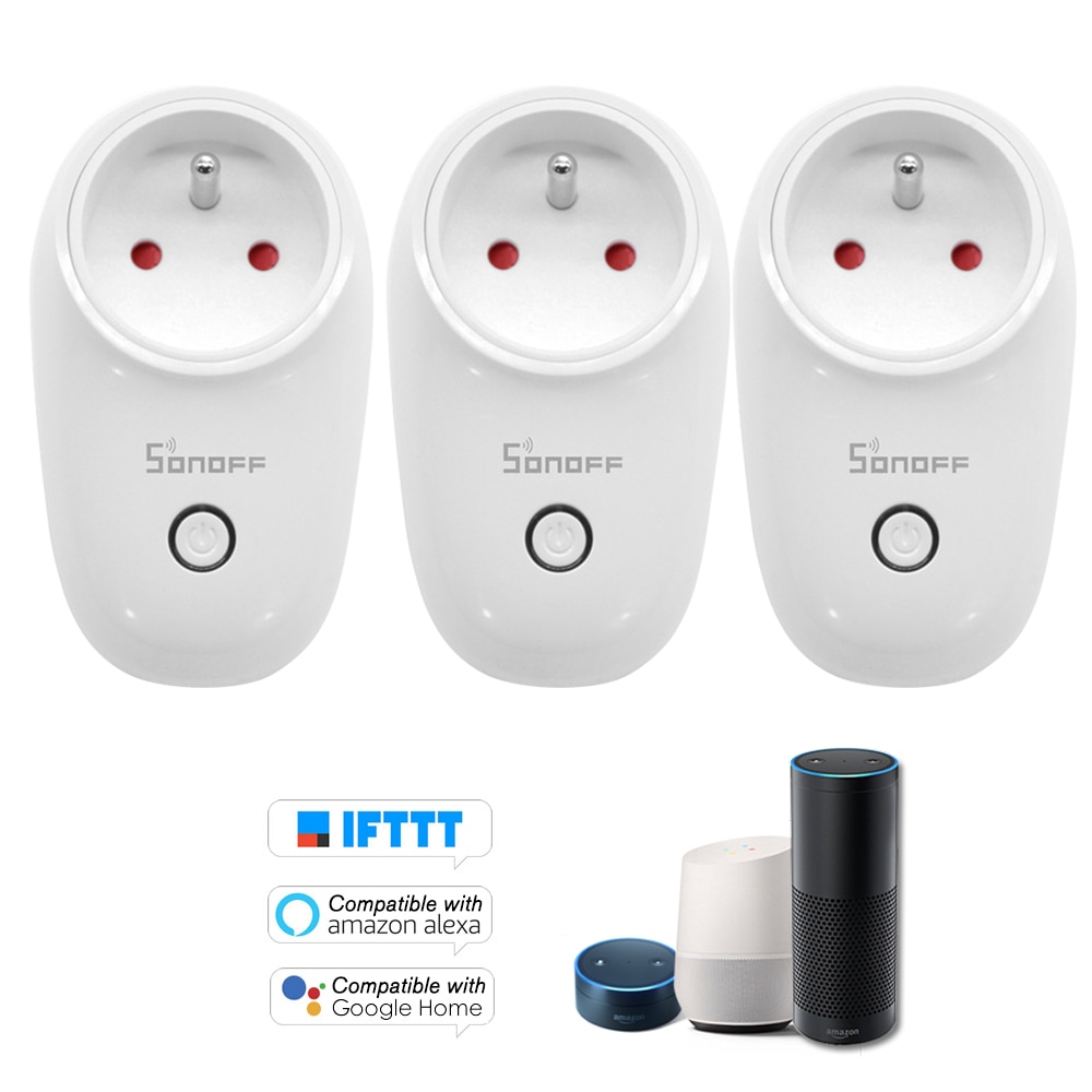 5 PCS SONOFF S26 ITEAD Wifi Smart Socket Draadloze Afstandsbediening Opladen Adapter Smart Home Stopcontacten EU Type E smart Timer: 3 Pcs