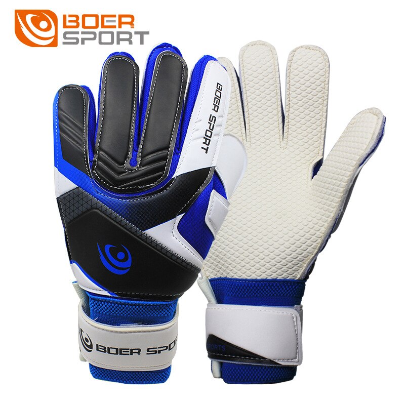 Guantes de fútbol profesionales para adolescentes, emulsión de PU, Portero De Fútbol de portero, antideslizantes, entrenamiento con protección para 5 dedos 1 par