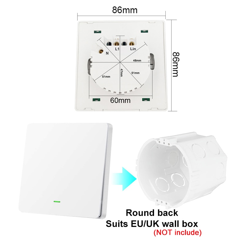 Lonsonho ZigBee + RF433 Smart Switch mit Wireless RF Schalter 2 Weg Control Mit/Keine Neutralen EU 220V schalter Unterstützt Zigbee2mqtt