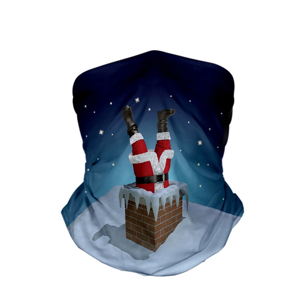 Children's Christmas 3D printed face balaclave kids bandana multi-functional magic headheand boys and girls scarf: etk12