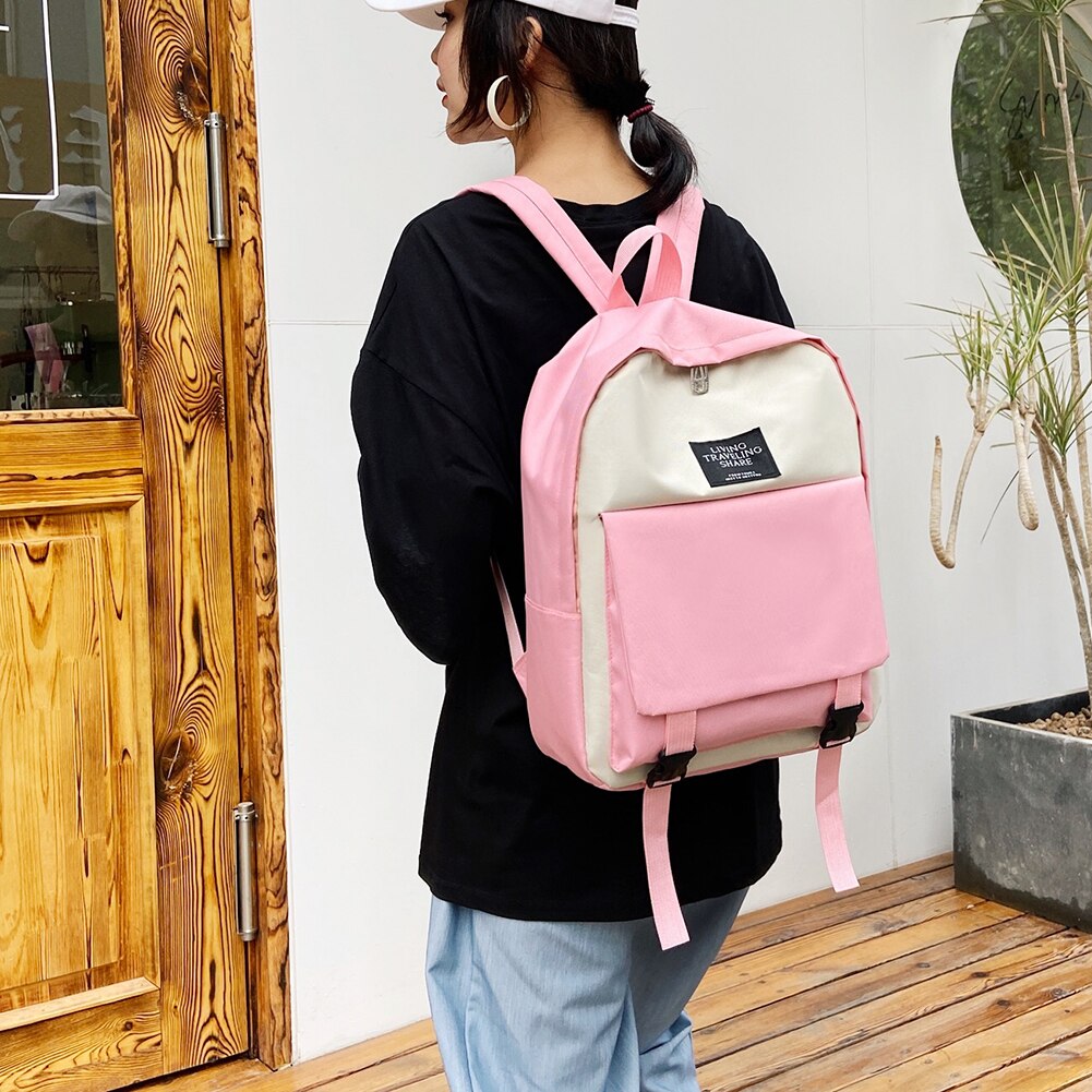 Multi-Functionele Vrouwelijke Festival Grote Capaciteit Rugzak Studenten Hit Kleur Eenvoudige Mochila School Bagpack