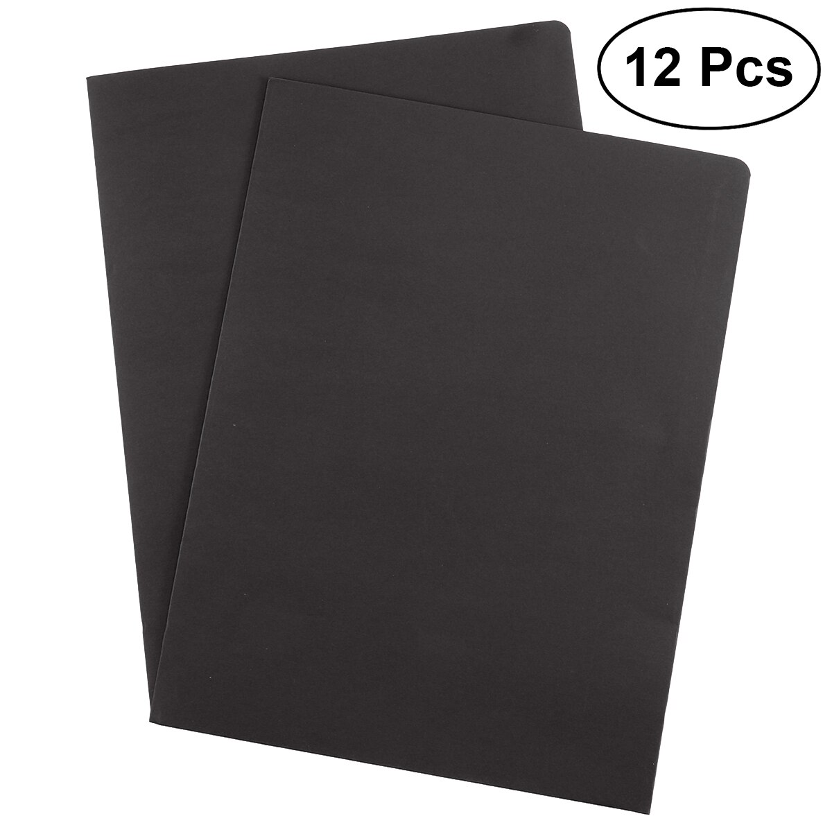 12Pcs A4 2Pockets Kraft Paper File Folder Brown Holder Document Folder Office Project File Presentation Folder (Red): Black