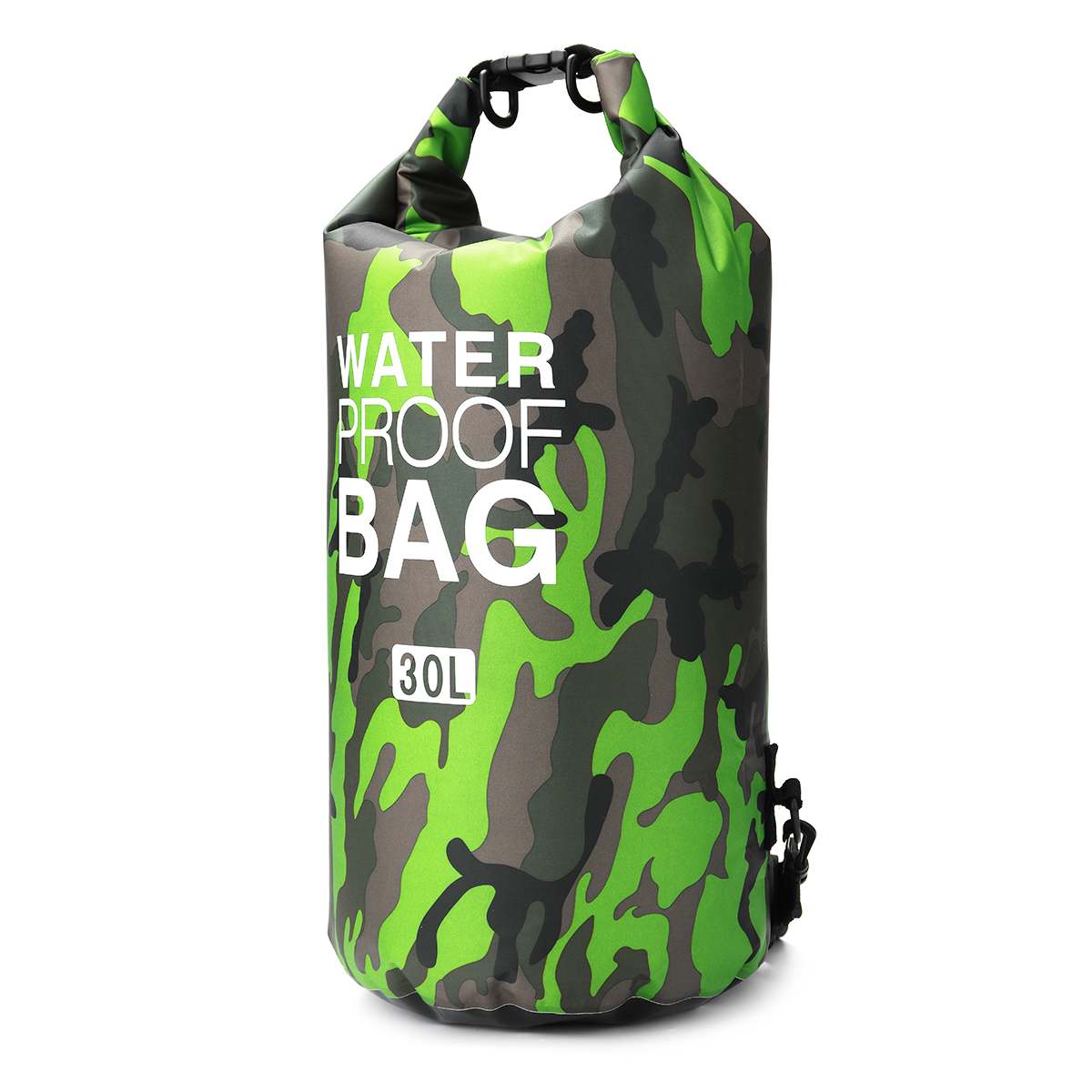 Pvc waterdichte opvouwbare camouflage droogzak outdoor strand duiken kamperen wandelen rugzak droogzak 30l: Groente
