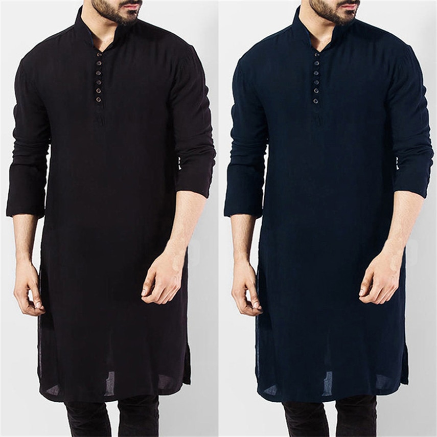 Lange gewaden voor mannen, arabische moslim, karftan, dubai, saoedi-arabië, effen, casual islamitische kleding voor mannen, arabische jubba thobe s -5xl