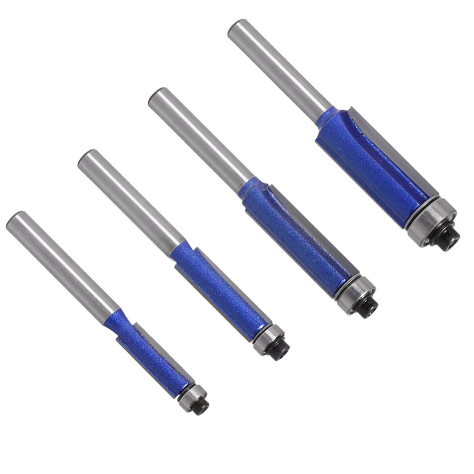 1pc 6mm skaft trimfräsbits med lager för trämallmönster bitfräskärfräs för trä