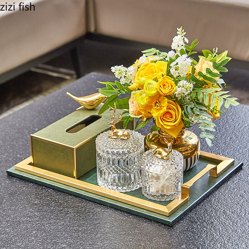 Glass Storage Jars Tea Canister Candy Pot Golden Deer Decorative Storage Jar with Cover Spice Organizer Box Kitchen Supplies