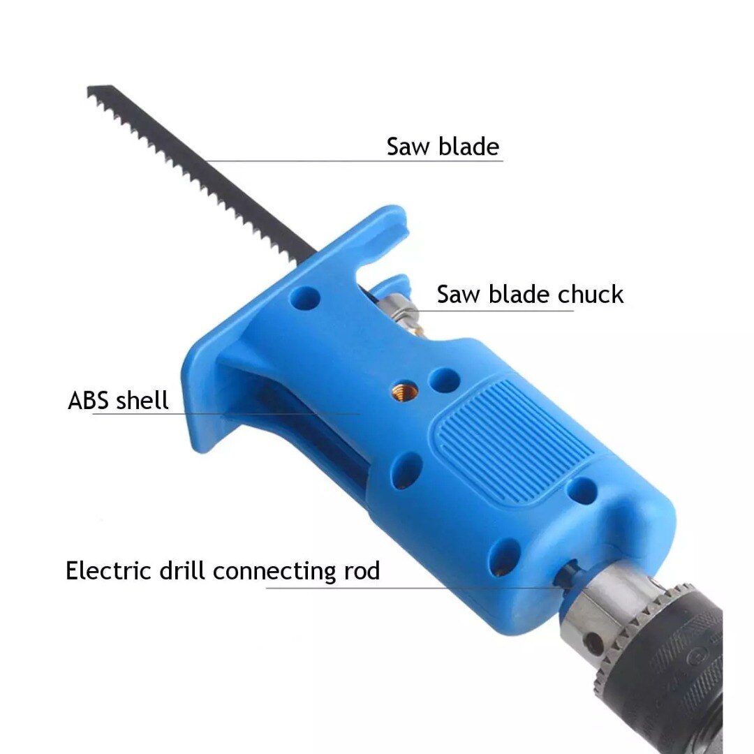 Cordless Reciprocating Saw Adapter Electric Drill Modified Electric Saw Hand Tool Wood Metal Cutter Saw Attachment Adapter