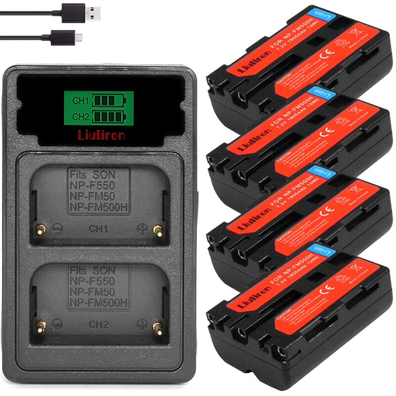 4x Bateria NP-FM500H NP FM500H Battery for Sony Alpha A58 A57 A65 A77 A99 A900 A700 A580 A560 A550 A850 accessories