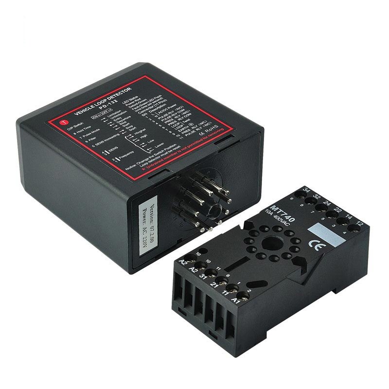 PD132 single-channel DC24v induction vehicle loop detector sensor for motor barrier door parking system vehicle loop detector