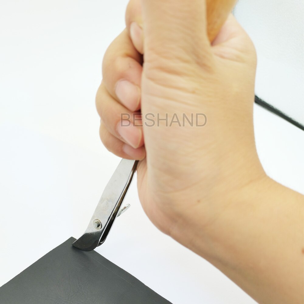 Leather Craft Scoring Scriber Edge Linear Creasing Tool 1-20mm Adjustable Wood handle for Vegetable Leather Mark Scraper DIY