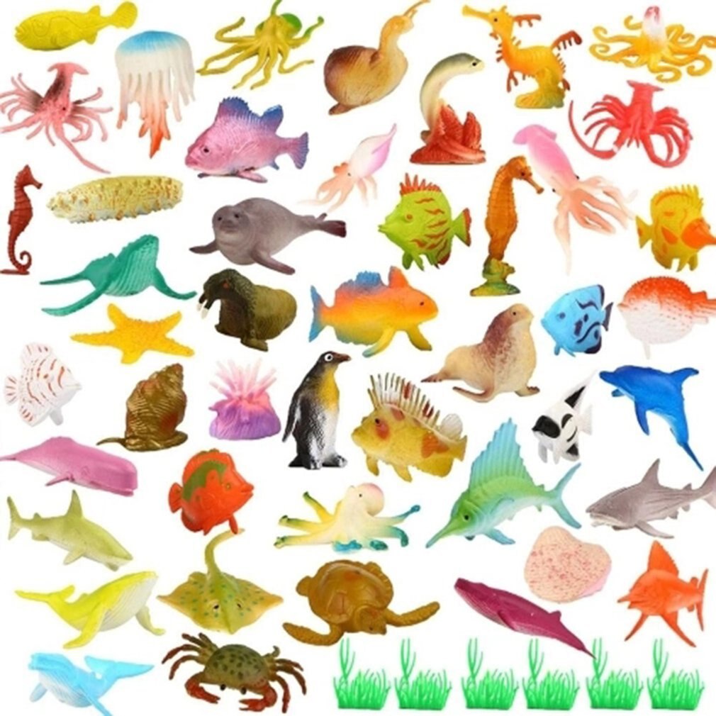 Underwater Deep Sea Creatures Tropical fish,Shark Animal Action Figures Sea Creatures Educational Toys for Kids