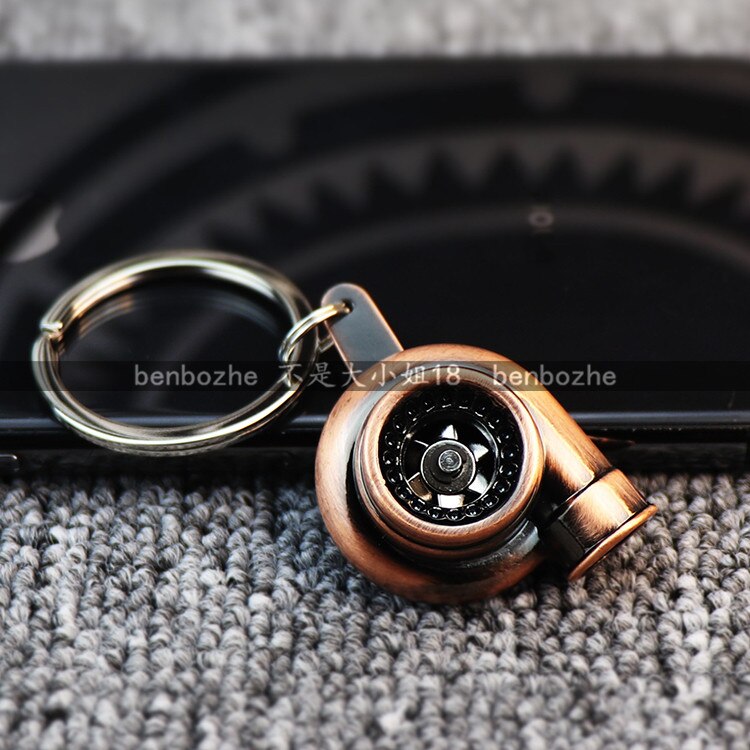 Jdm turbo nyckelring turboladdare nyckelring personlighet män och kvinnor bil nyckelring hänge: Brons