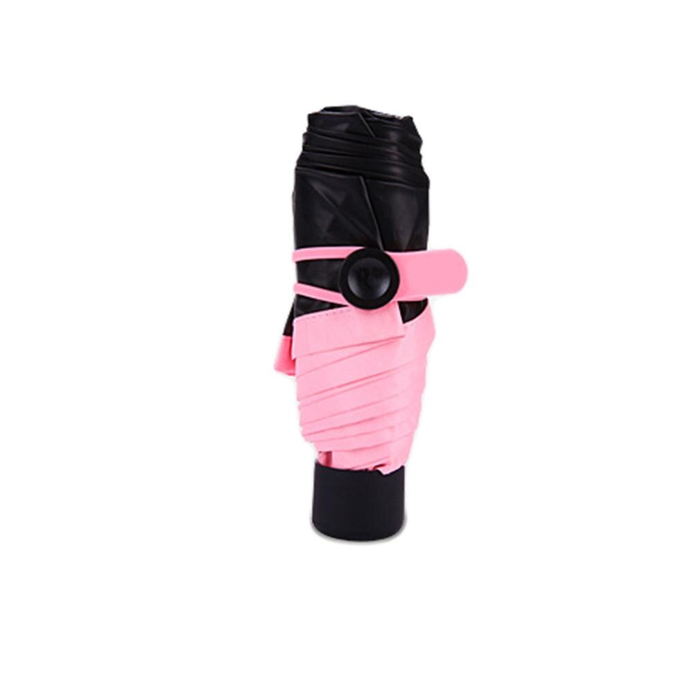 Fashionable Folding Mini Half Fold Umbrella Anti-UV And Windproof Sun Umbrella: Pink