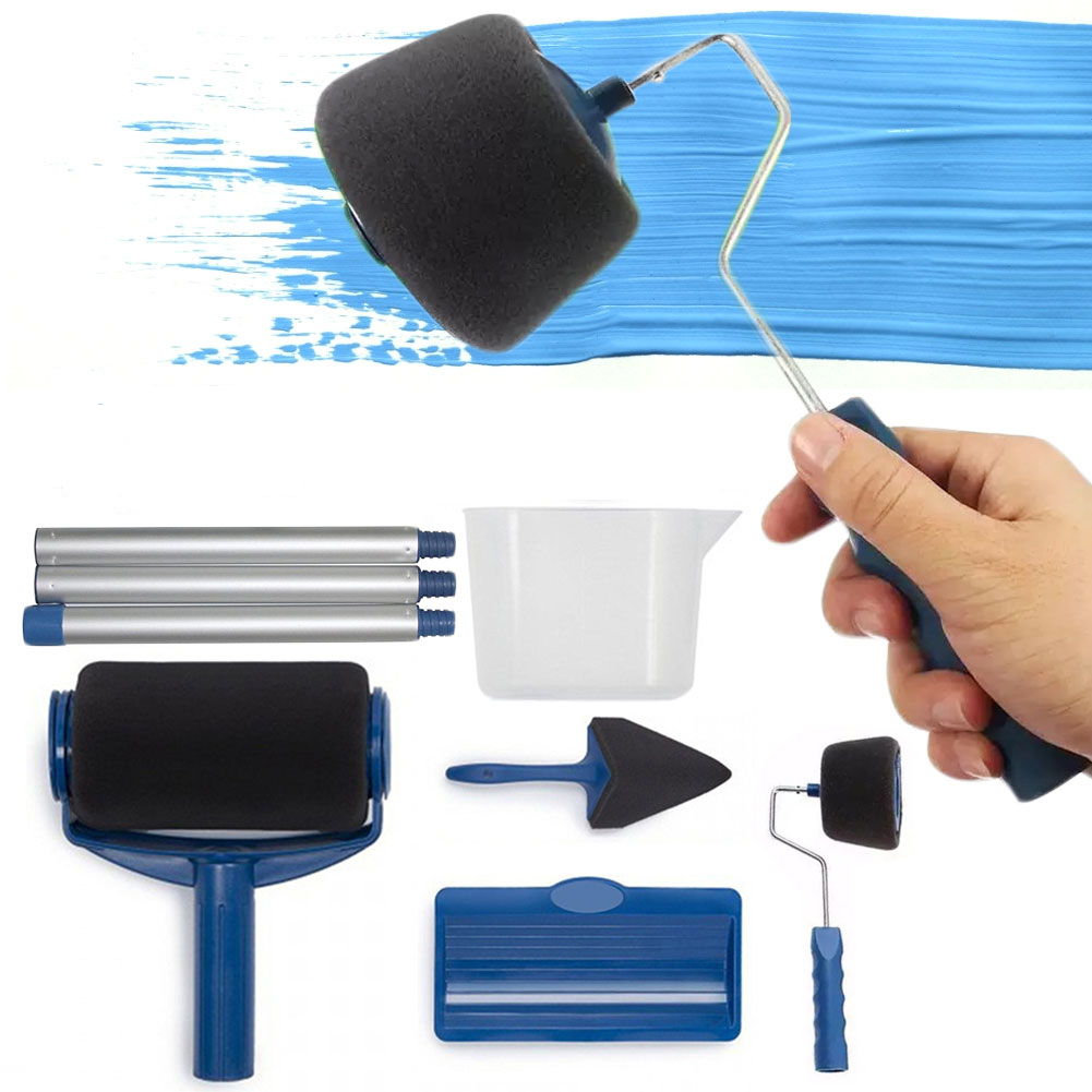 5/8Pcs Paint Roller Decorative Paint Runner Pro Roller Brush Tools Set Paint Roller Set for Room Wall Painting