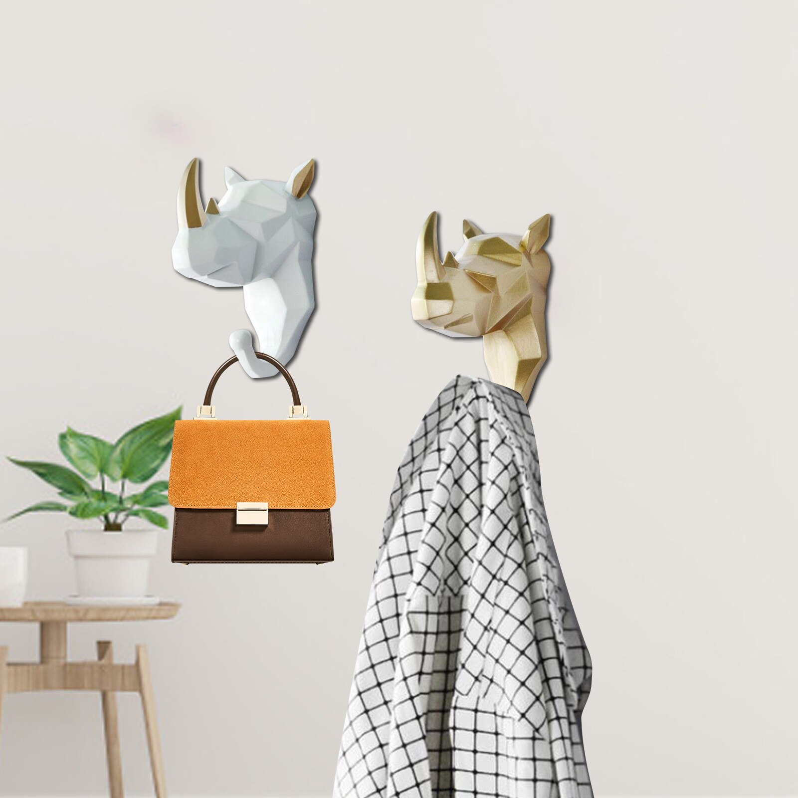 Creatieve Muur Haken Dier Decoratie Hars Houtnerf Haken Slaapkamer Deur Na De Dieren Haken 3d Haak Enkele Muur Hanger
