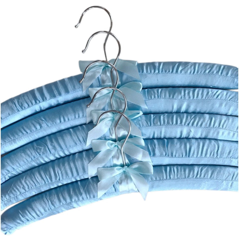 5 pcs/Lot tissu enduit cintre éponge rembourré cintres suspendus cintres hôtel boutique présentoir cintres 18 couleurs 38.5 CM: violet